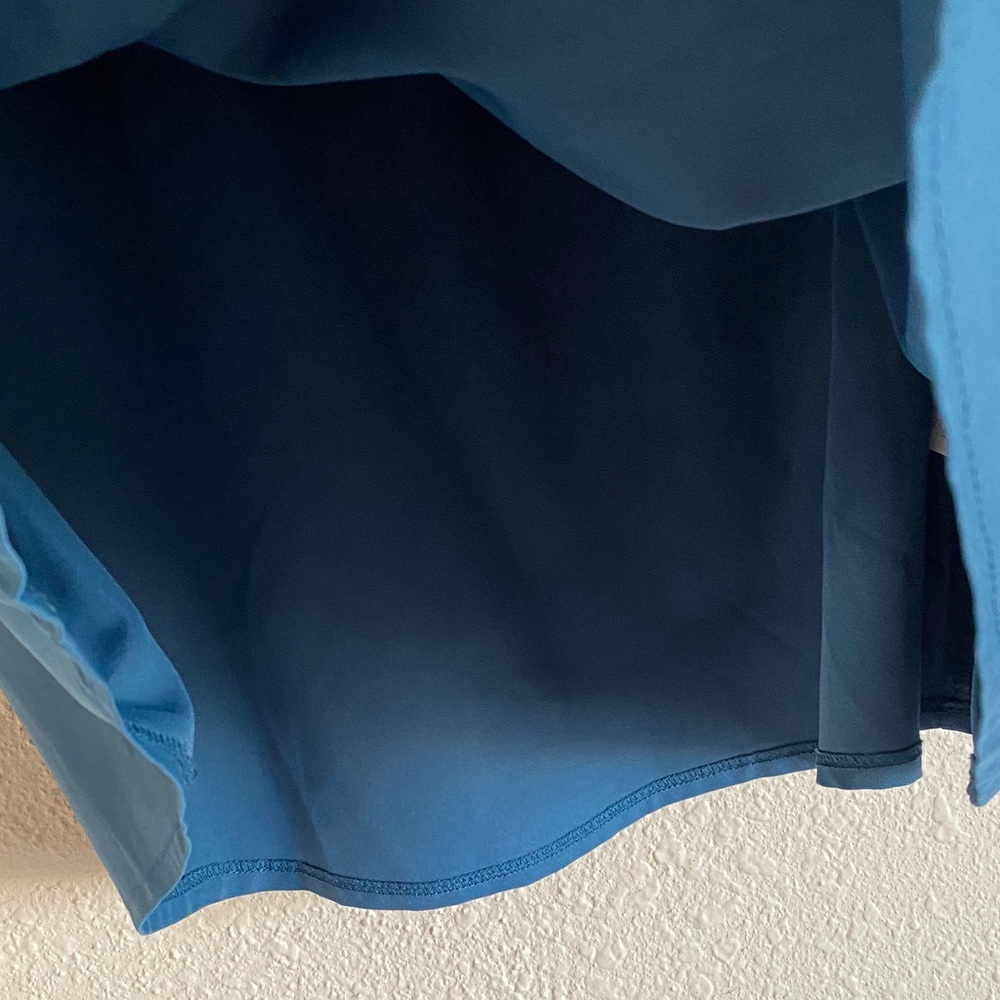 SHEIN Blue Ruffled Blouse - Picture 6 of 8